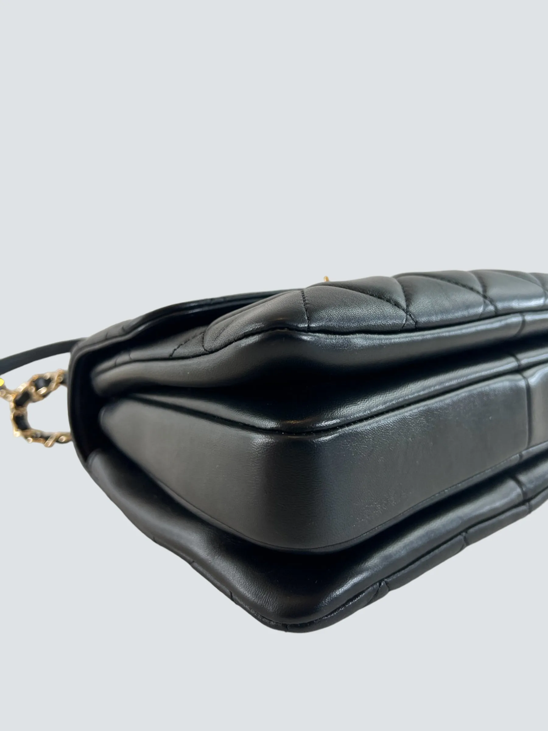 Chanel Black Lambskin Leather Trendy
