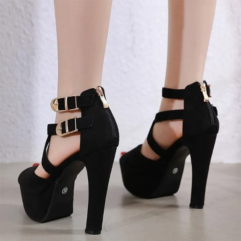 Funki Buys | Shoes | Women's Strappy High Platform Sandals
